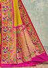 ANTIQUE LIME GREEN AND PURPLE WOVEN PAITHANI SAREE WITH HEAVY ZARI BORDER AND PALLU (6106165772481)