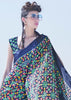 BLEACHED DENIM PRINT SAGA SAREE (6117310202049)