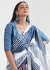 PARIS BLUE PRINT SAGA SAREE (6297934495937)