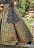 CHARMING GREY WOVEN COTTON LINEN SILK SAREE (6712626249921)