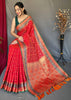 BRIDAL RED WOVEN PATOLA SILK SAREE