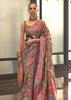 OLIVE BROWN WOVEN KASHMIRI COTTON SILK SAREE