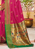 BLOSSOM FESTIVE PINK WOVEN PAITHANI SILK SAREE (6586182762689)