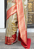 Devastuti:Banarasi Brocade Saree In Shades Of Beige And Red