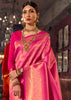 ROYAL PRINCESS GOLDEN PINK WOVEN KANJIVARAM SAREE (5967215395009)