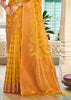 MINERAL YELLOW BANARASI ORGANZA SILK SAREE