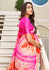 BEAUTIFUL MULTICOLOUR PINK PRINT SAREE (6646627205313)