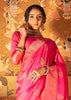 ROYAL GLODEN PINK WOVEN KANJIVARAM SILK SAREE (6916225237185)