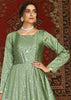 KIWI GREEN SEMI STITCHED ANARKALI (6900474380481)