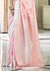 ROSE PINK WOVEN LUCKNOWI COTTON SAREE (6865589993665)