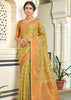 LEAF GREEN BANARASI ORGANZA SILK SAREE