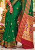 BRIDAL GREEN WOVEN PAITHANI SILK SAREE (6586276806849)