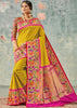 ANTIQUE LIME GREEN AND PURPLE WOVEN PAITHANI SAREE WITH HEAVY ZARI BORDER AND PALLU (6106165772481)