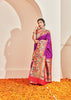 Morbagh : Paithani Saree in the Shades of Purple and Golden Red Festive Border (6894243676353)