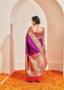 Morbagh : Paithani Saree in the Shades of Purple and Golden Red Festive Border (6894243676353)