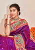 Morbagh : Paithani Saree in the Shades of Purple and Golden Red Festive Border (6894243676353)