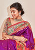 Morbagh : Paithani Saree in the Shades of Purple and Golden Red Festive Border (6894243676353)