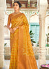 MINERAL YELLOW BANARASI ORGANZA SILK SAREE