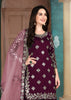 GRAPE WINE PURPLE MIRROR WORK SEMI STITCHED SUIT (6879166759105)