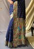 NAVY BLUE WOVEN PAITHANI SILK SAREE