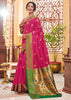 BLOSSOM FESTIVE PINK WOVEN PAITHANI SILK SAREE (6586182762689)