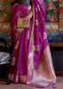 Orchid Purple Woven Banarasi Organza Silk Saree