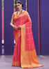 FESTIVE PINK WOVEN PATOLA SILK SAREE (5981174661313)