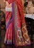 DEEP RED WOVEN PATOLA SILK SAREE