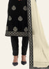 CLASSIC BLACK  SUIT SET WITH NET DUPATTA (6687894503617)