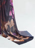 CHOCO BROWN AND BLACK DUAL TONE PRINT SAGA SAREE (6297932038337)