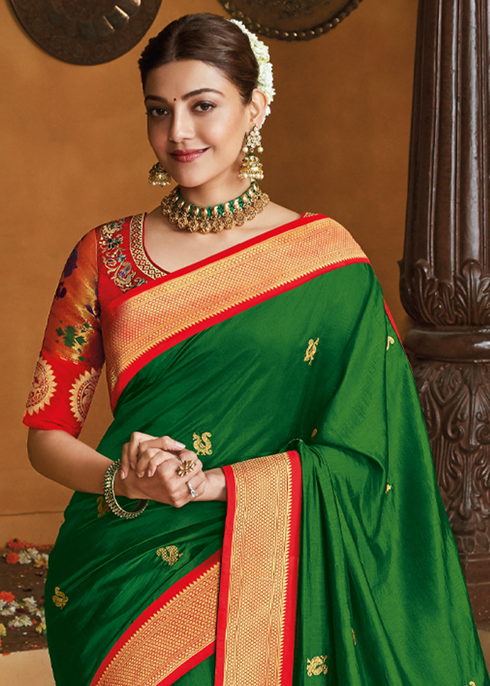 Buy LeeliPeeri Designer Paithani Silk Saree With Running Blouse Online at  Best Prices in India - JioMart.