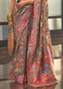 OLIVE BROWN WOVEN KASHMIRI COTTON SILK SAREE