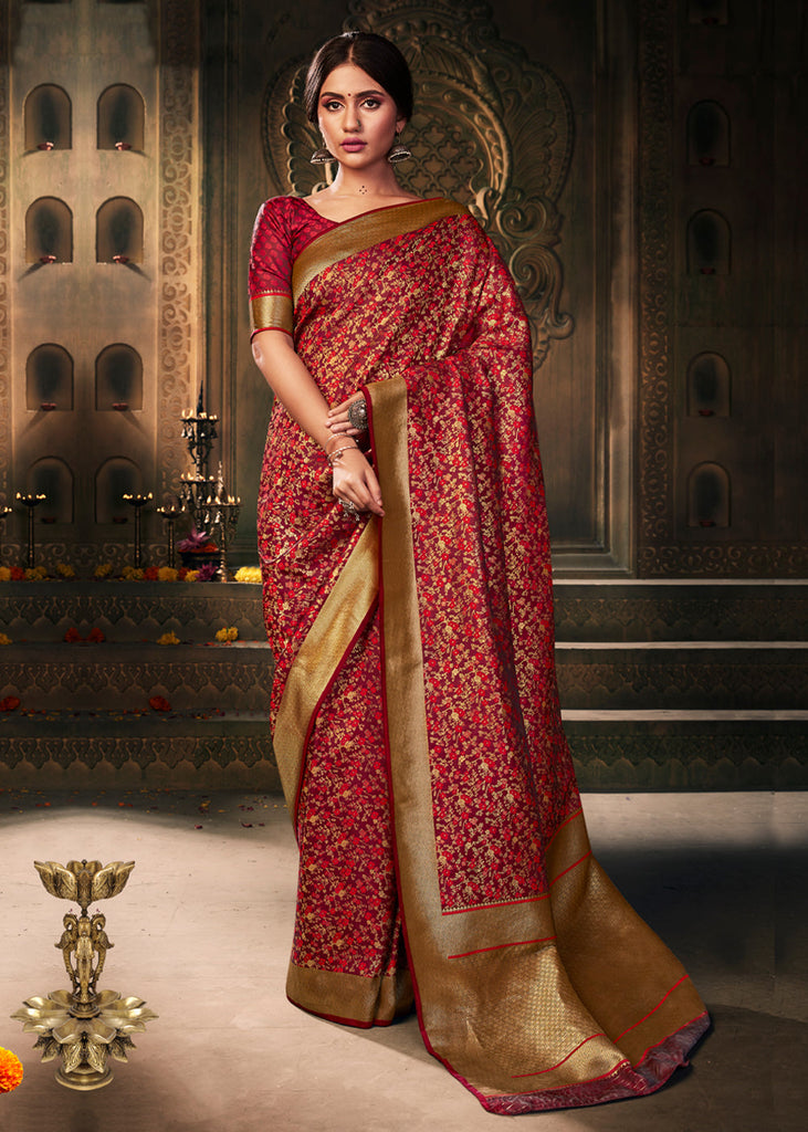 Buy ZINLORIZ Solid/Plain Bollywood Satin Maroon Sarees Online @ Best Price  In India | Flipkart.com