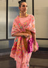 BLOSSOM PINK WOVEN KASHMIRI COTTON SILK SAREE