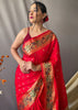 Gorgeous Festive Red Woven Paithani Silk Saree