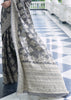 SILVER GRAY LUCKNOWI CHIKANKARI COTTON PRINCESS SAREE (5899939971223)