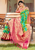 Leaf Green Woven Banarasi Rangkath Silk Saree