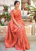 BLUSH PEACH BANARASI ORGANZA SILK SAREE