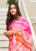 BEAUTIFUL MULTICOLOUR PINK PRINT SAREE (6646627205313)