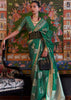 Forest Green Woven Banarasi Organza Silk Saree