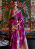 Orchid Purple Woven Banarasi Organza Silk Saree