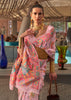 Baby Pink Woven Kashmiri Cotton Silk Saree