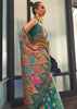 DUSKY GREEN WOVEN KASHMIRI COTTON SILK SAREE