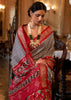 FESTIVE RED WOVEN PATOLA SILK SAREE