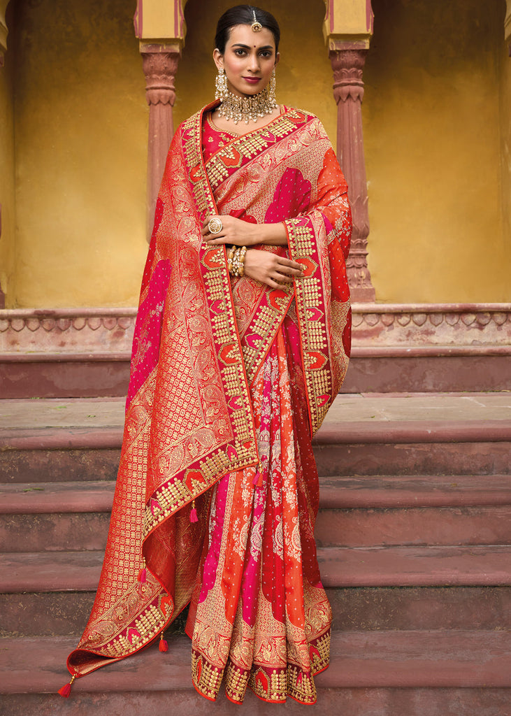 Banarasi Silk Jaal Pink Saree | Kankatala