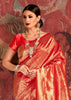 Festive Fiery Red Kanjivaram Saree (5763291447447)