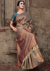 SILVER GREY BRONZE ZARI WOVEN KANJIVARAM SILK SAREE