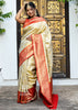 Devastuti:Banarasi Brocade Saree In Shades Of Beige And Red