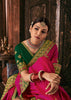 RANI PINK WOVEN BANARASI SILK SAREE WITH EMBROIDERED BLOUSE (6639029158081)