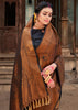 ROYAL BLACK BRONZE ZARI WOVEN KANJIVARAM SILK SAREE